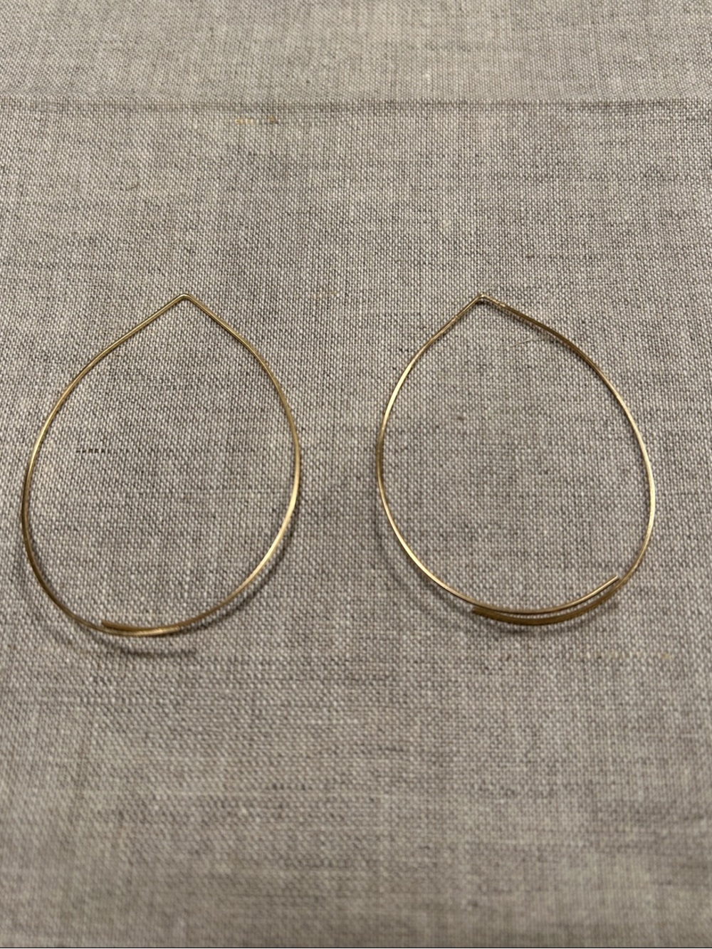 Gold Teardrop Hoop Earrings